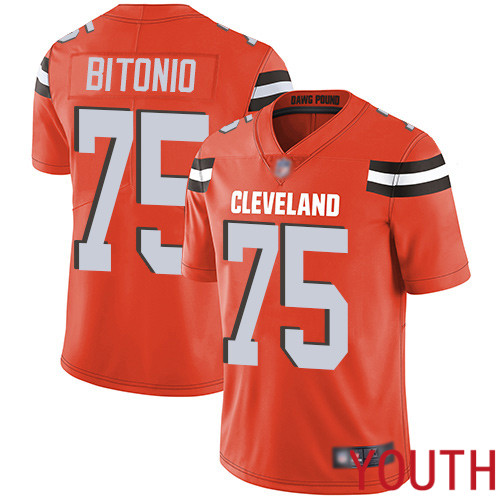Cleveland Browns Joel Bitonio Youth Orange Limited Jersey 75 NFL Football Alternate Vapor Untouchable
